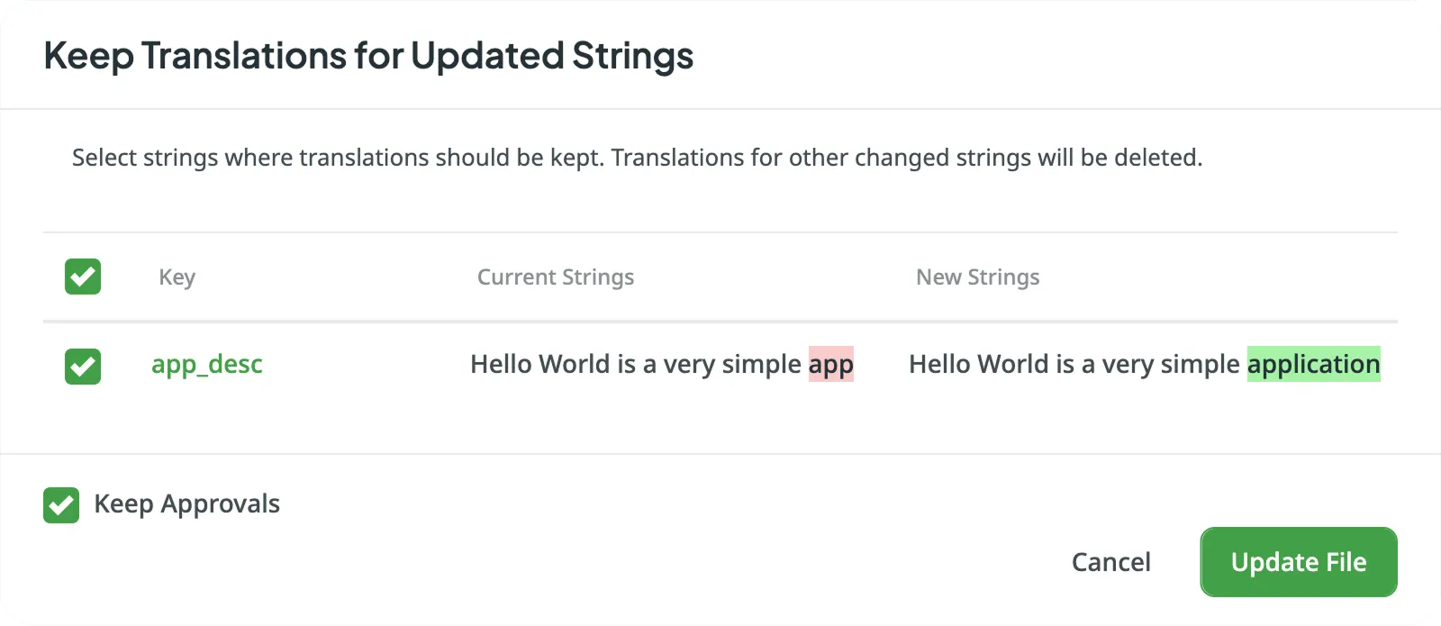 File Updating Options